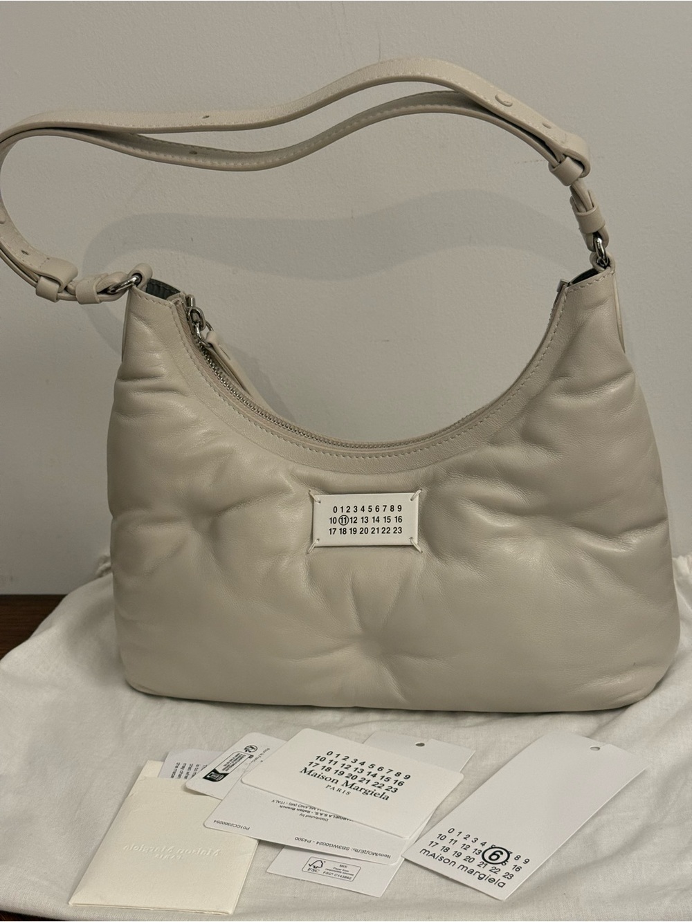 Maison Margiela Glam Slam Small Hobo Bag Light Beige